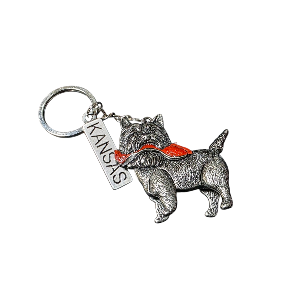 Silver Toto Keychain with Kansas Tag